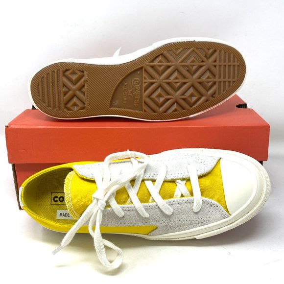 💖MEGA SALE💖Converse CHUCK 70 Low Yellow Egret Suede Shoes Women's 5.5 168609C - Picture 2 of 13